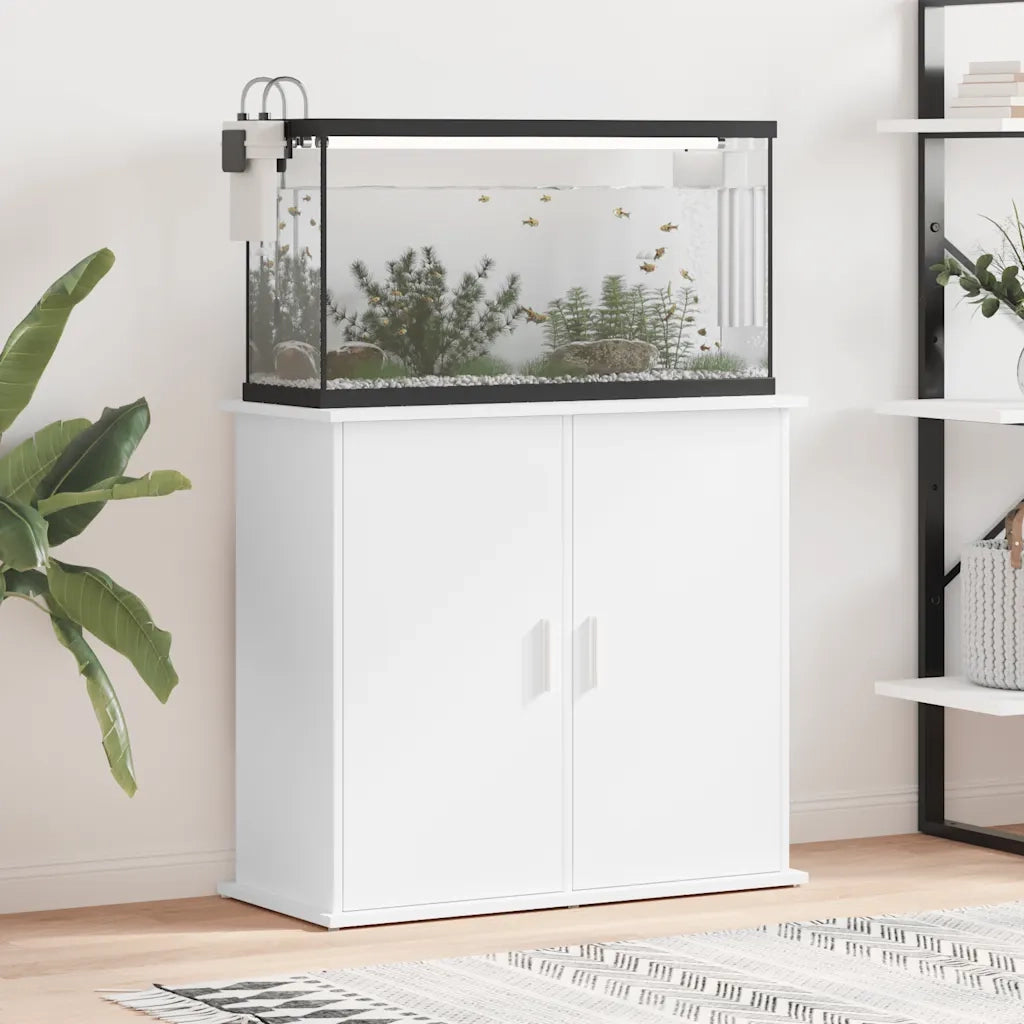 Supporto per Acquario Bianco 81x36x73 cm in Legno Multistrato CFW2447298