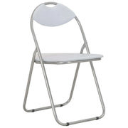 Sedie da Pranzo Pieghevoli 6 pz Bianche in Similpelle 284409