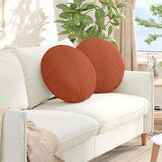 Cuscini per Seduta 2 pcs Rosso Arancio Ø50 x 19 cm