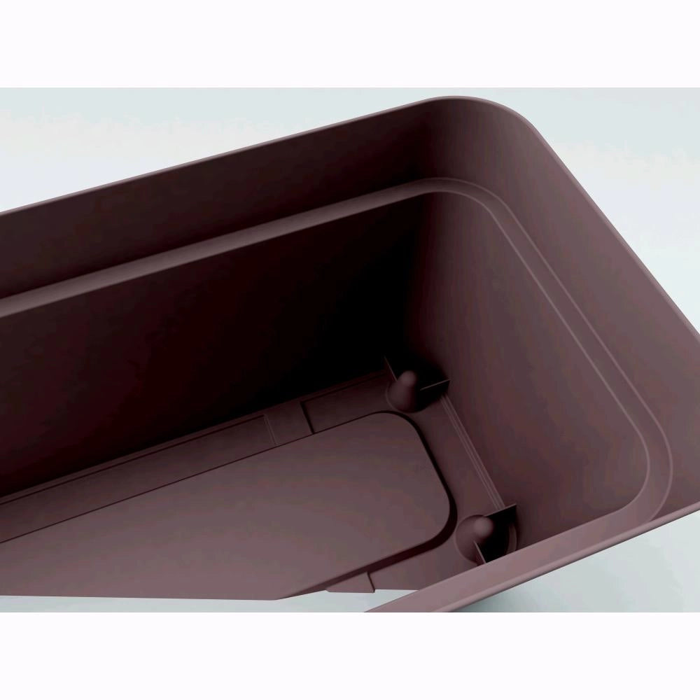 Vaso Tondo Ø36x35H cm Antracite Fioriera Balconiera 23,9 Litri interni ed esterni (ARKè)