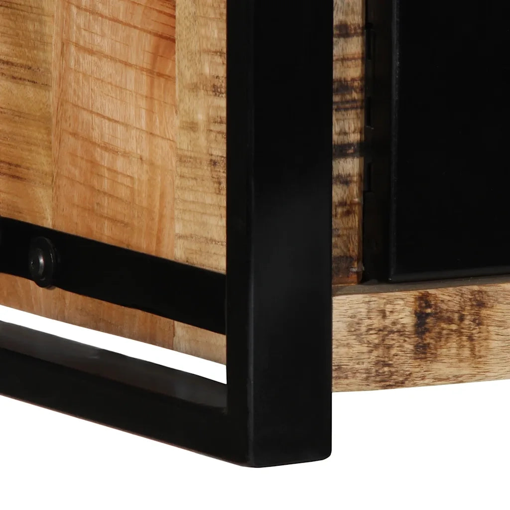 Mobile Porta TV 80x30x35 cm in Legno Massello di Mango Grezzo