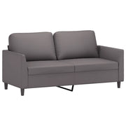 Divano | Divano da soggiorno | Sofa a 2 Posti Grigio 140 cm in Similpelle