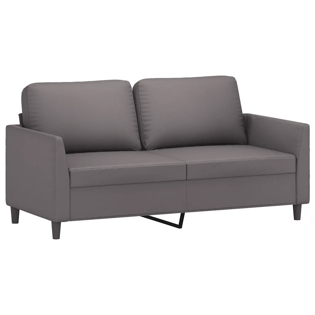 Divano | Divano da soggiorno | Sofa a 2 Posti Grigio 140 cm in Similpelle