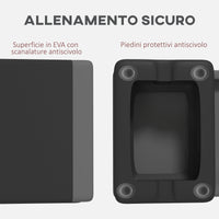 Stepper Fitness Altezza Regolabile Antiscivolo Capacità 250 kg Grigio