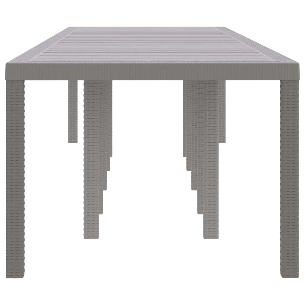 Tavolo da Giardino Grigio chiaro 350 x 100 x 74 cm polyrattan 3378527