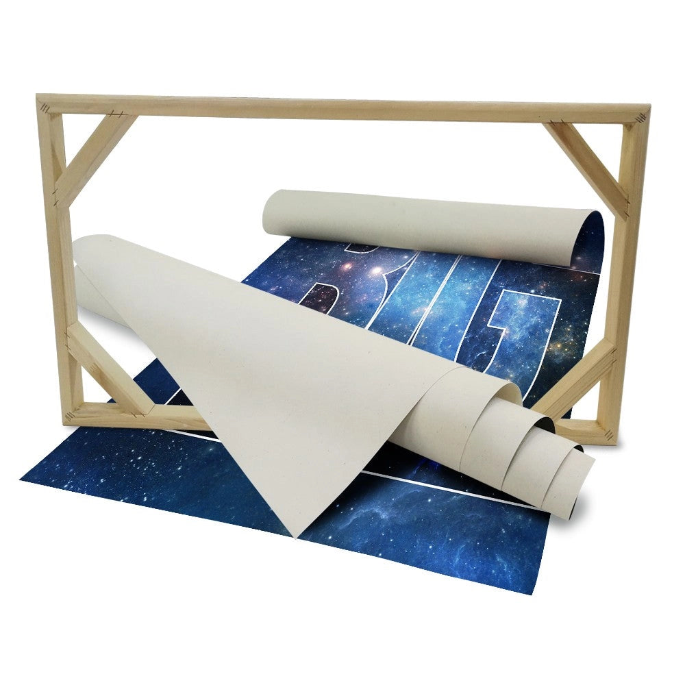 COSMO - THINK BIG - Quadro stampato su Canvas e montato su telaio in legno Misura: 70x100 cm