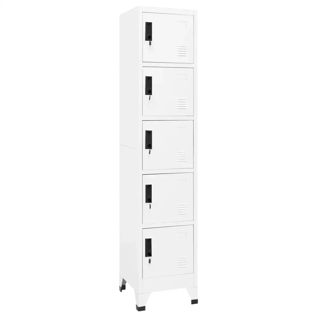 Armoire à casiers Blanc 38x40x180 cm Acier