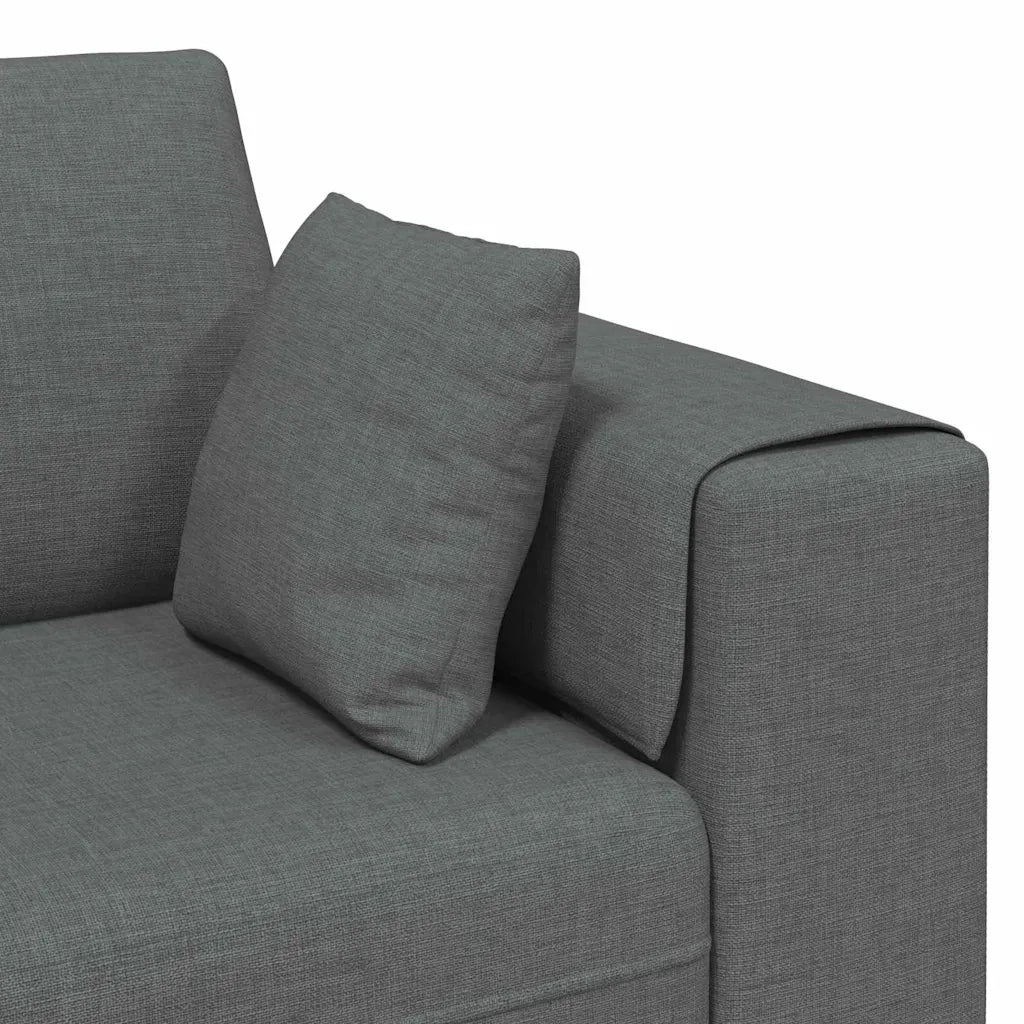 Divano con cuscino Grigio scuro 250 x 77 x 76 cm Tessuto 3335144