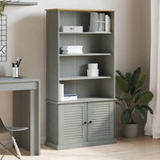 Libreria VIGO 85x35x170 cm in Legno Massello di Pino Grigiocod mxl 105419