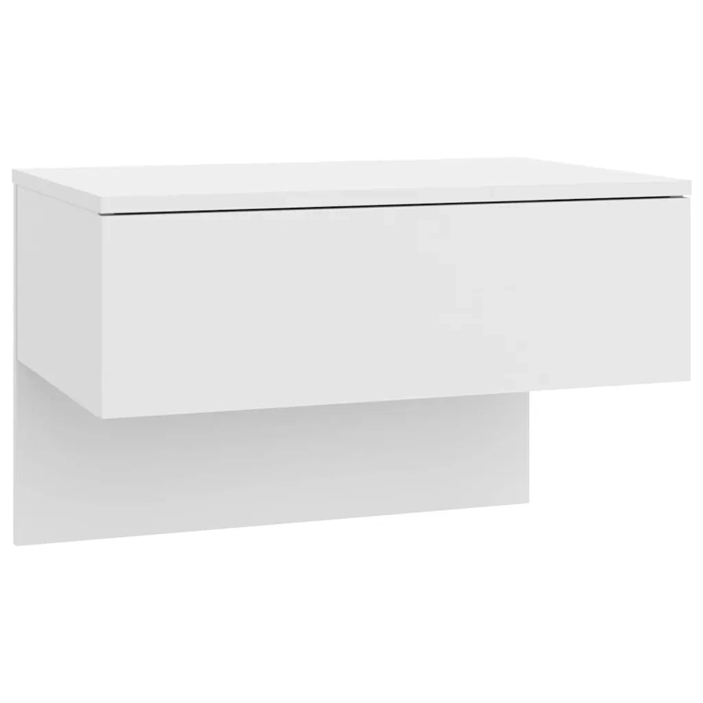 Comodini a Muro 2 pz Bianco Lucido 810948