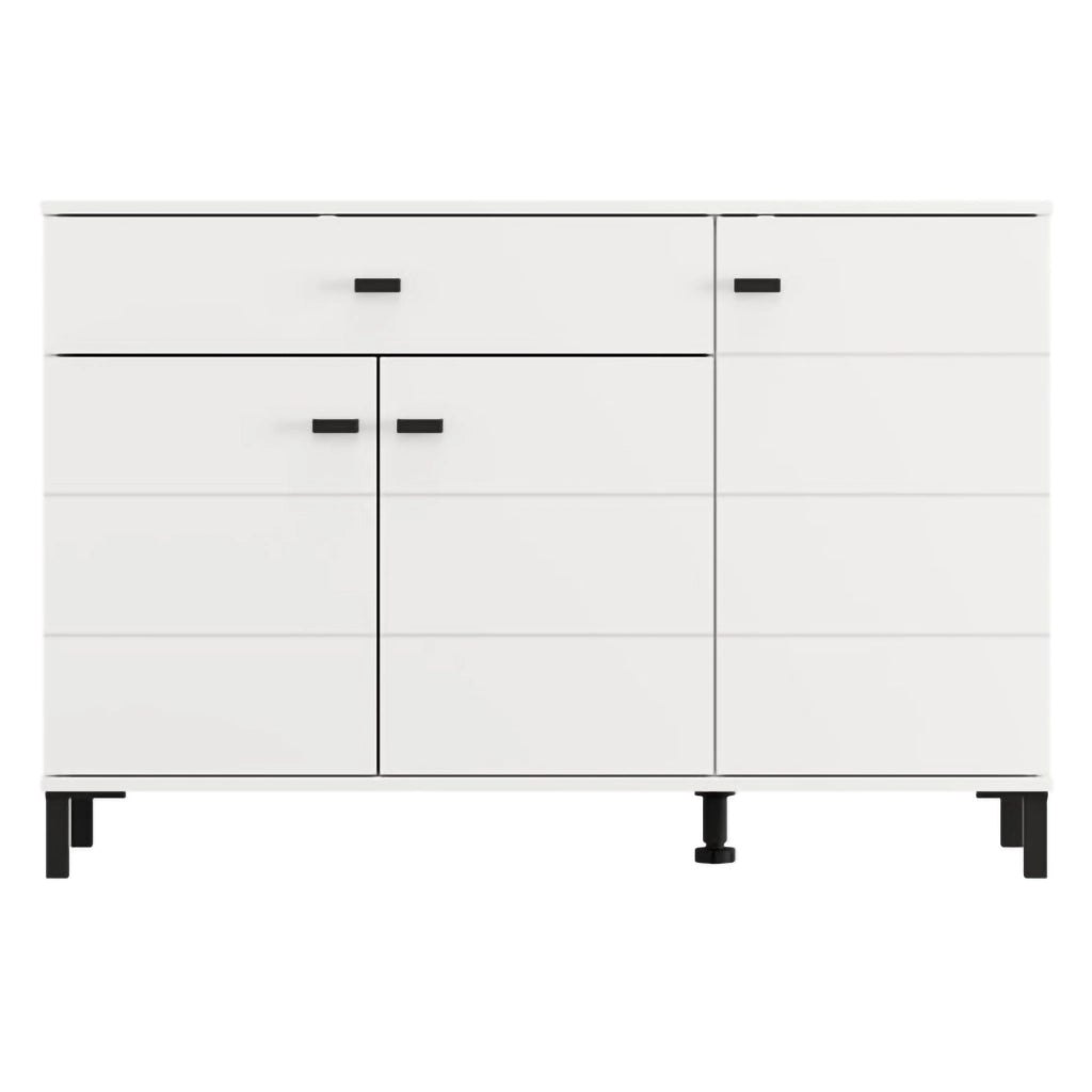 Madia Djanet, Credenza 2 Ripiani, 116x35x78h cm Bianco
