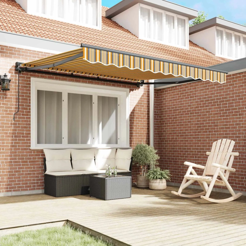 Struttura della tenda-Telaio per tenda da sole Giallo e Grigio 300 x 250 cm 164837