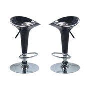SGABELLO MODERNO DA BAR HARLAN IN METALLO DI COLORE NERO