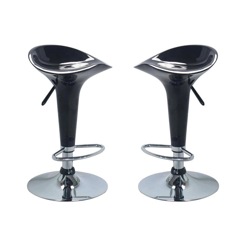 SGABELLO MODERNO DA BAR HARLAN IN METALLO DI COLORE NERO