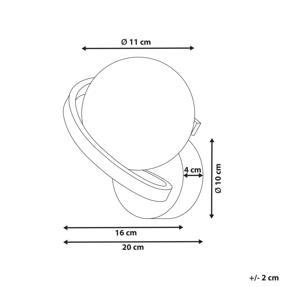Lampada da parete Base in metallo nero Paralume in vetro Forma elegante Moderna Minimalista