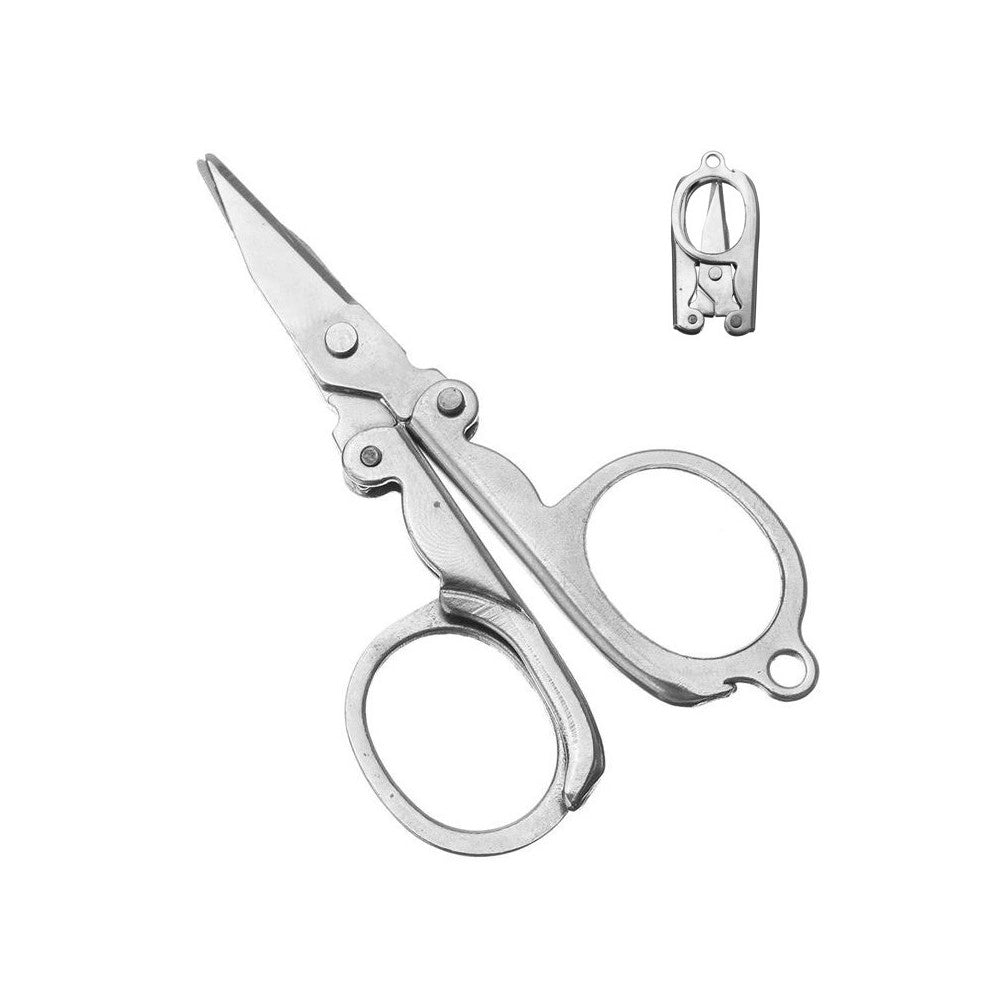 Trade Shop - Forbici Pieghevoli Da Viaggio Forbice Forbicine Ripiegabili Cucito Pesca Cucito -