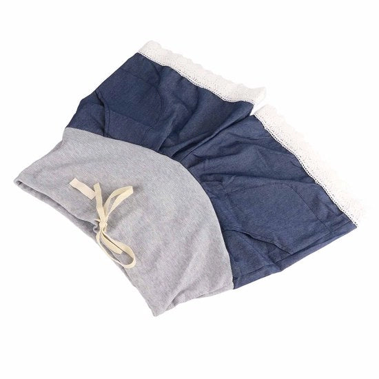 Shorts per la gravidanza - Tessuto elastico - Supporto alla pancia morbido - Stile elegante - Cintura regolabile - Due tasche - Comodo e idrorepellente - Denim per la gravidanza