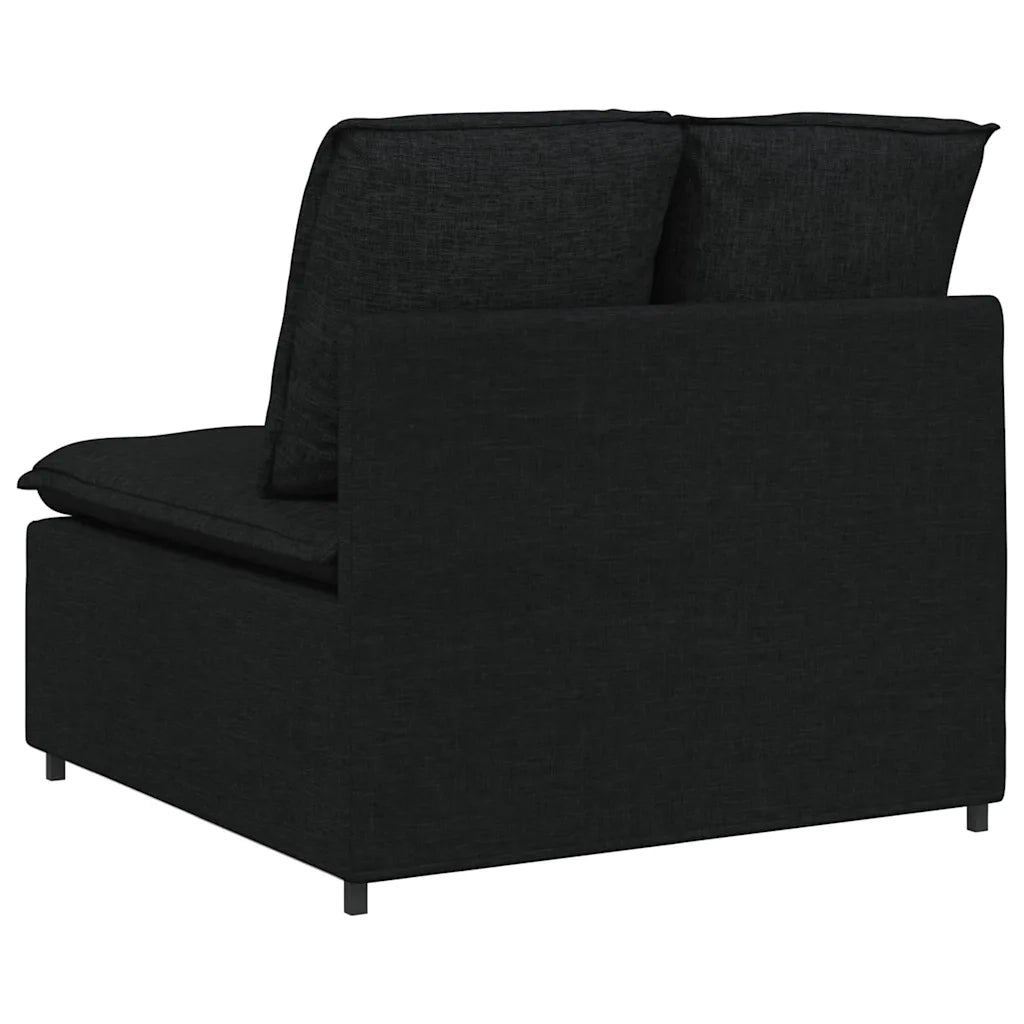 Modulo Centrale Divano Modulare con Cuscini Nero 100 cm CFW8446127