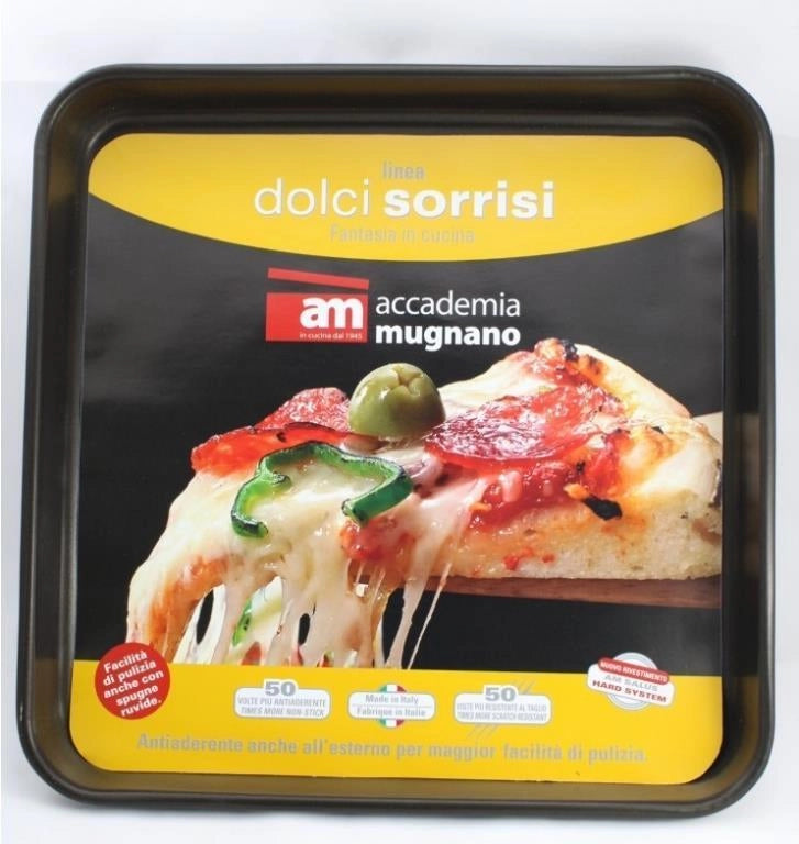 Teglia bordata antiaderente quadrata forno pizza dolci alta 30 x 30 cm