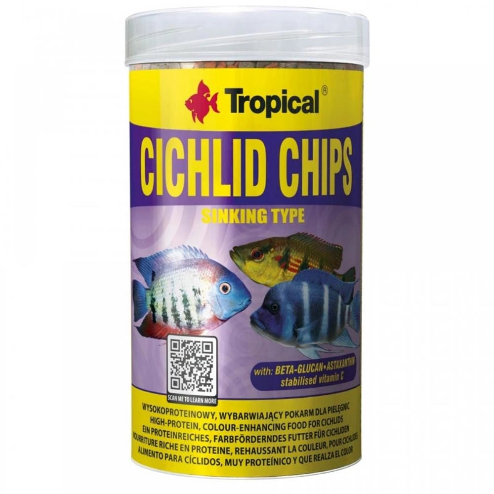 Tropical Cichlid Chips - mangime per ciclidi per intensificare i colori Formato: 250 ml