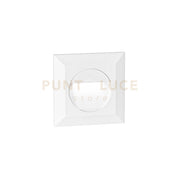 GES2120C- SEGNAPASSI BIANCO A LED IN ALLUMINIO E VETRO 3000K 180LM 3W AD INCASSO