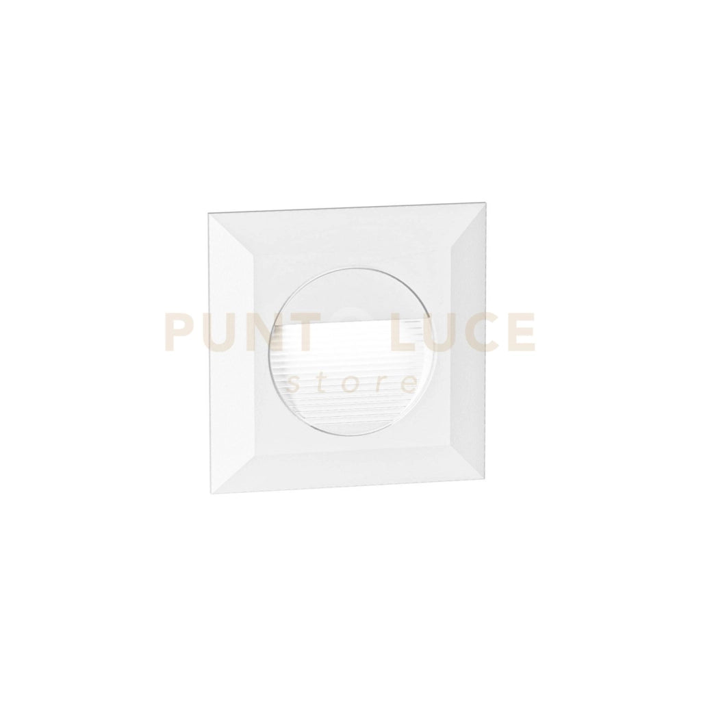 GES2120C- SEGNAPASSI BIANCO A LED IN ALLUMINIO E VETRO 3000K 180LM 3W AD INCASSO