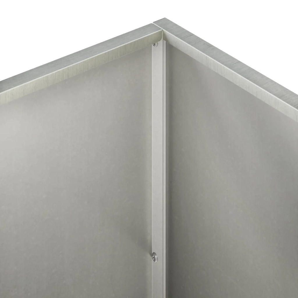 Vaso da giardino Argento 100 x 40 x 40 cm Acciaio Inox 8005254