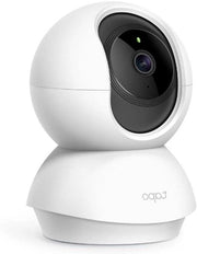 Camera Indoor WiFi 2K con 360° di rotazione, risoluzione 3M, audio bidirezionale, visibilità notturna fino a 9m, rilevamento movimenti, memoria SD fino a 256 GB, compatibile con Alexa e Google.