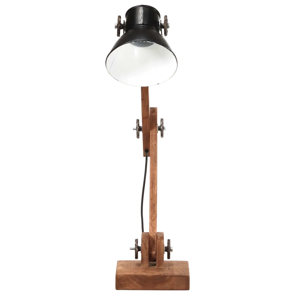 Lampada da Scrivania Industriale Nera Rotonda 58x18x90 cm E27 320553