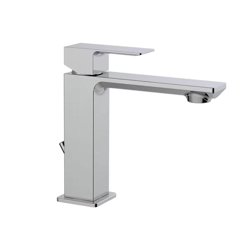 RUBINETTO MISCELATORE MONOCOMANDO CROMATO PER LAVABO SERIE ELLE H - SCARICO 11/4  - PAF