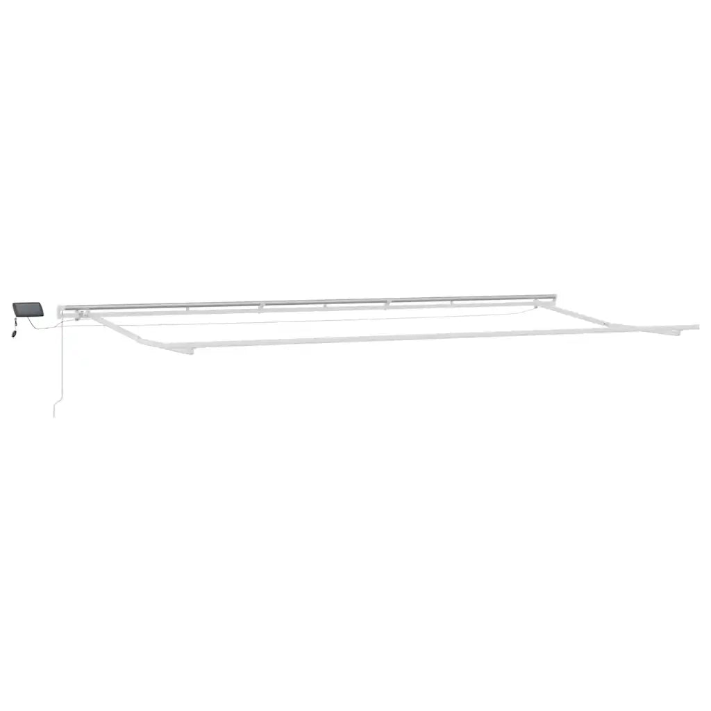 Tenda Retrattile Manuale con LED Antracite e Bianco 600x300 cm