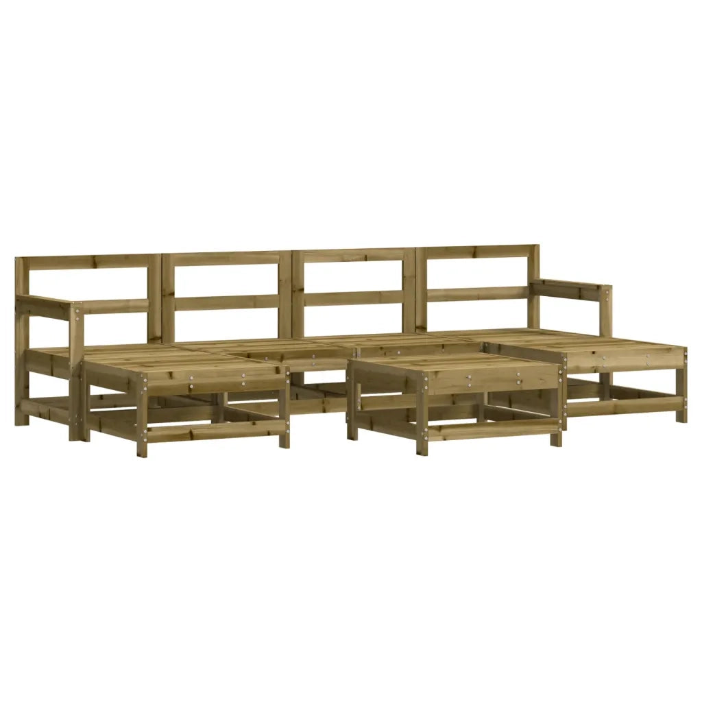 Set Divani da Giardino 7pz con Cuscini Legno Impregnato di Pinocod mxl 100485