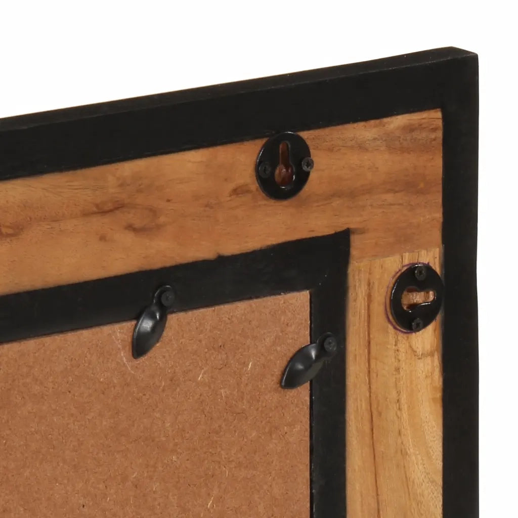 Set Mobili da Bagno 2 pz in Ferro e Legno Massello di Acacia 3217119