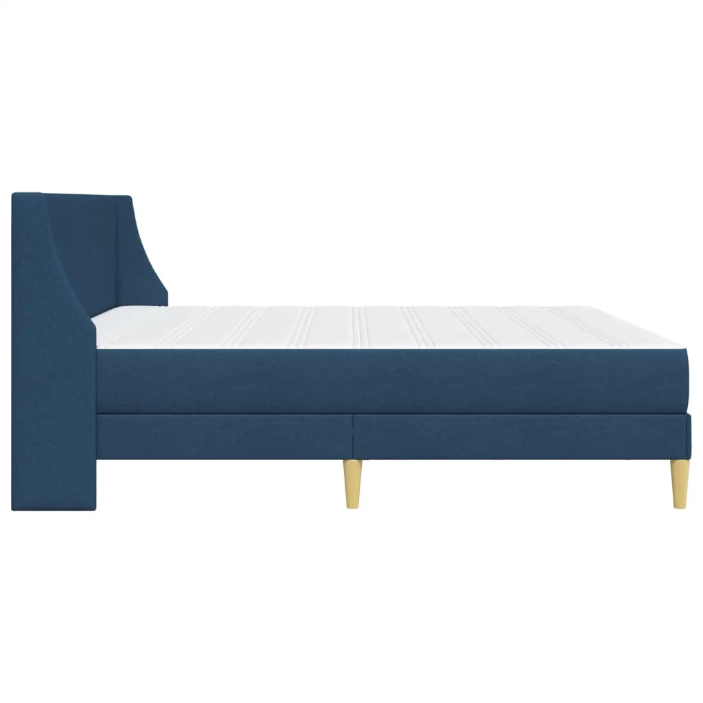 Struttura letto con materasso Blu 180 x 200 cm Poliestere