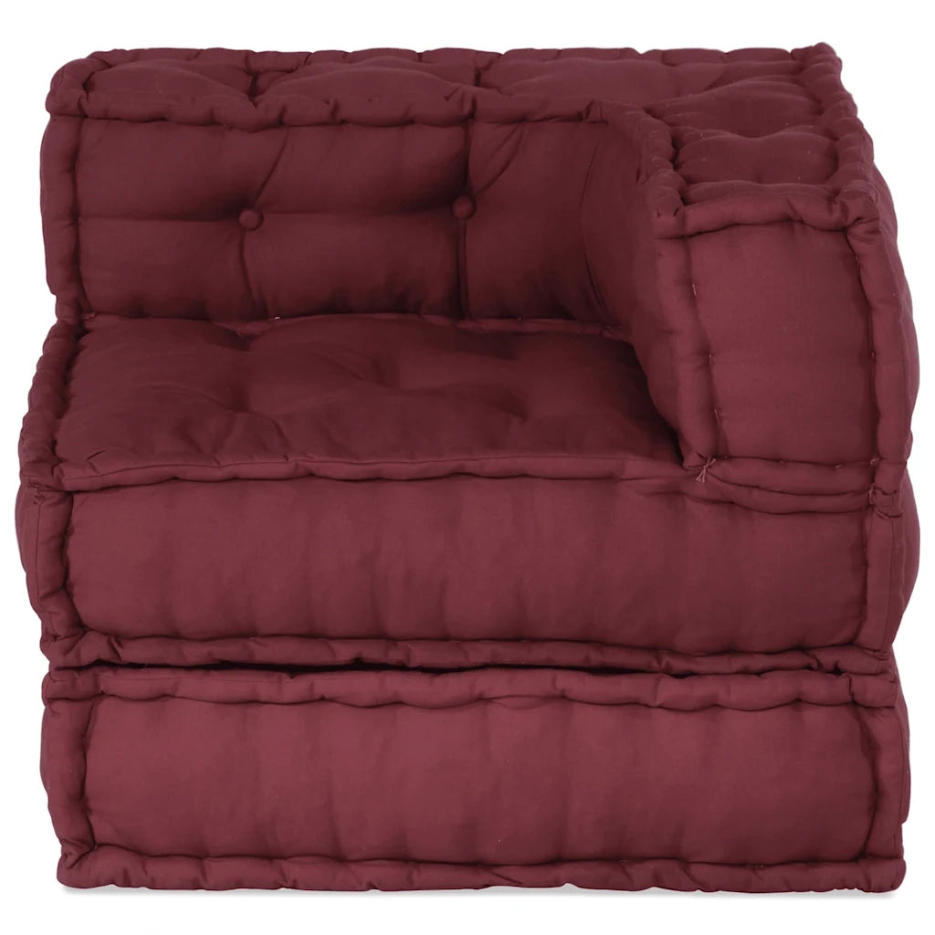 Pouf Modulare Marrone Rossiccio 70x70x54 in Tessuto