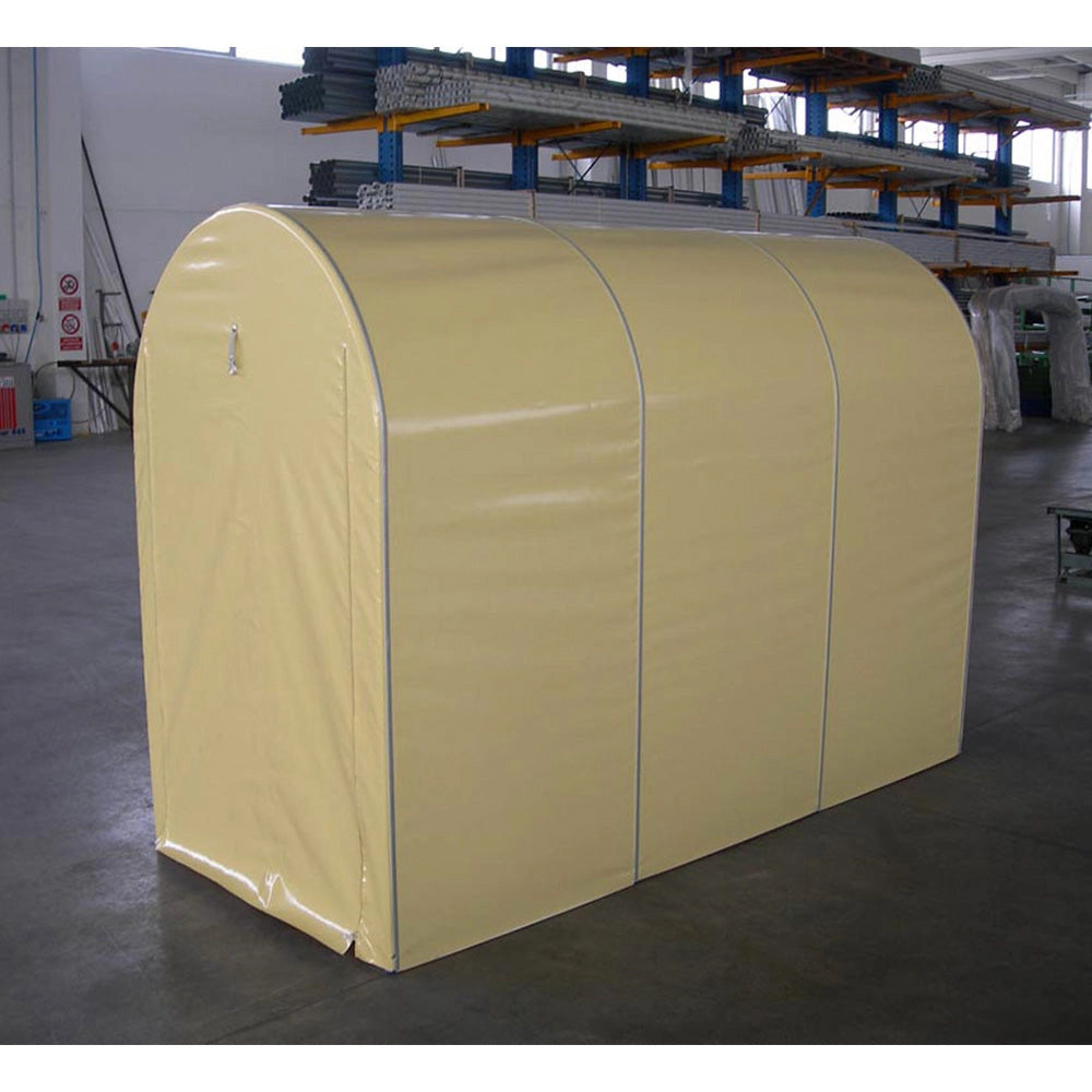 Motobox a Tunnel Copertura Box in PVC 360x120xh155 cm per Moto Scooter Grigio