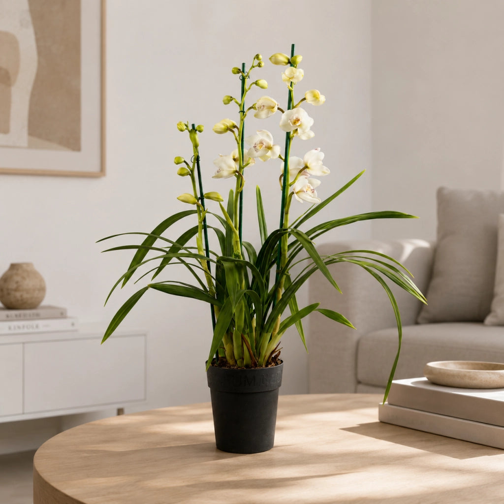 Gardenaria Cymbidium white - Pianta da interno ornamentale Altezza: 85 cm (vaso 14)