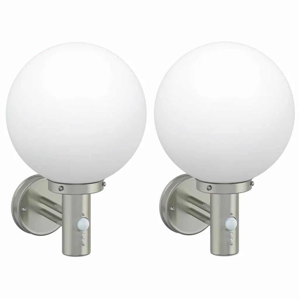 Lampada da Parete Esterna 2 pz Argento 28 x 25 x 38 cm CFW7040887