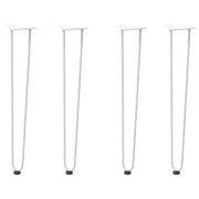 Gambe a forcina per tavoli consolle 4 pz | Piede del tavolo Bianco 72 cm Acciaio massiccio