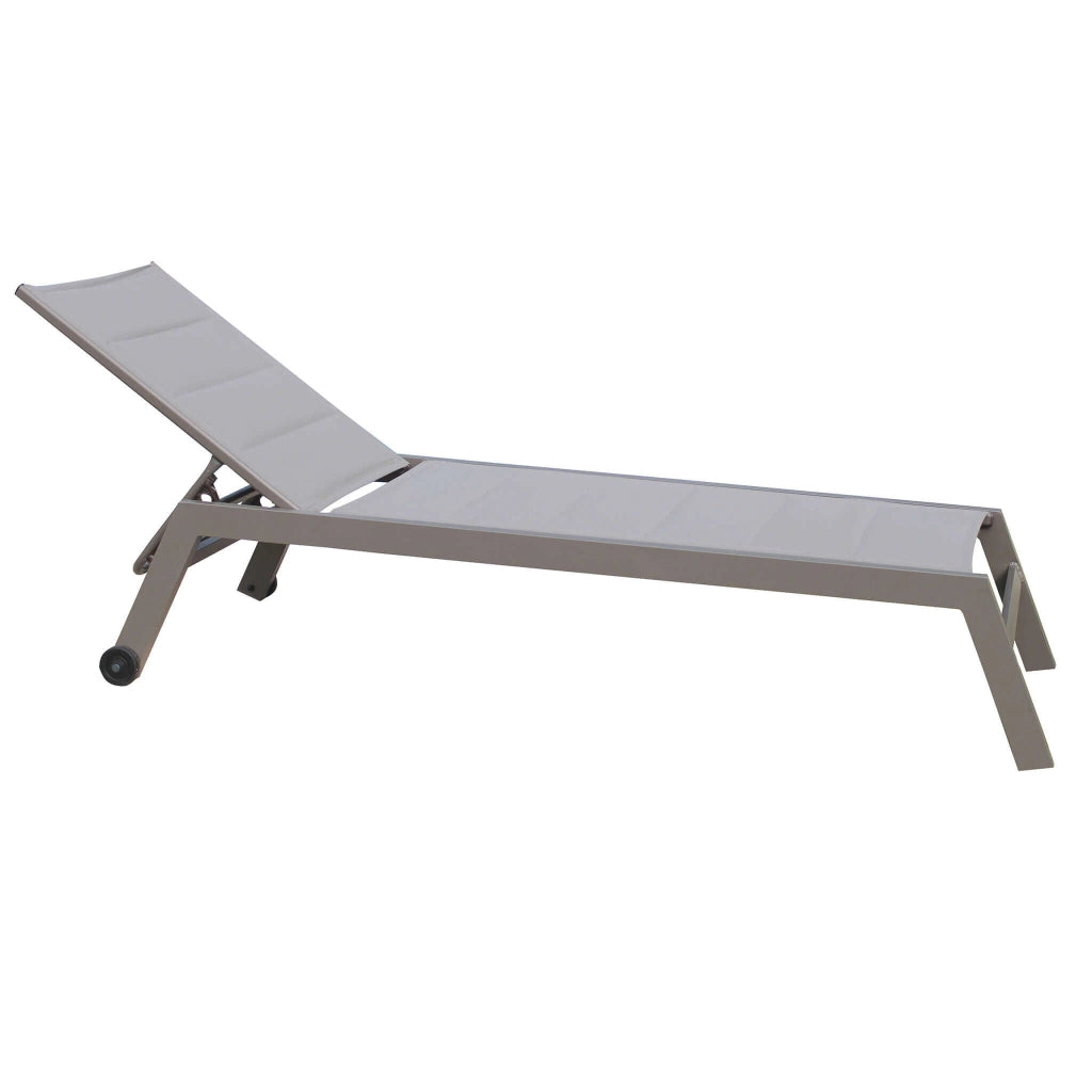 Lettino prendisole da Giardino in Alluminio Textilene cm 198x61x95 - DAVID