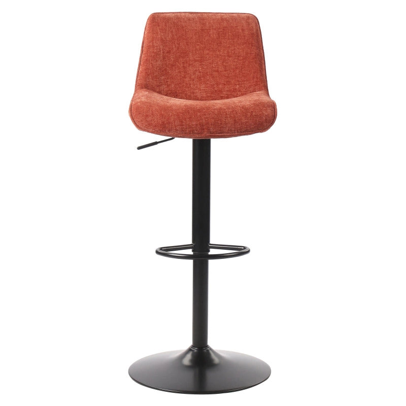 Set di 2 Sgabelli Cindy In Tessuto Mattone 50,5x45x88,5-110cm
