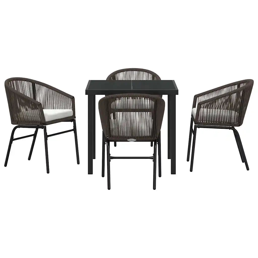 Set da Pranzo per Giardino 5 pcs Marrone 3379353