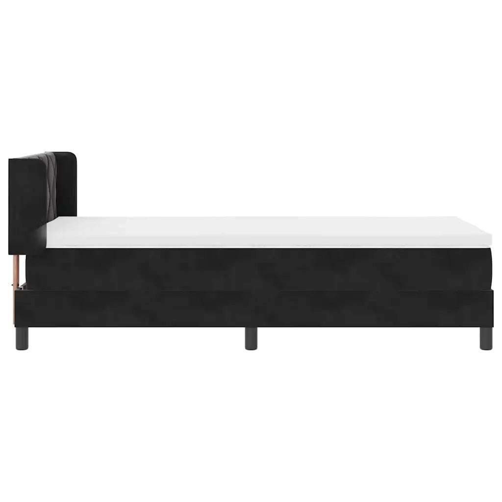 Letto a molle con testiera Nero 200 x 100 cm Velluto 3341512