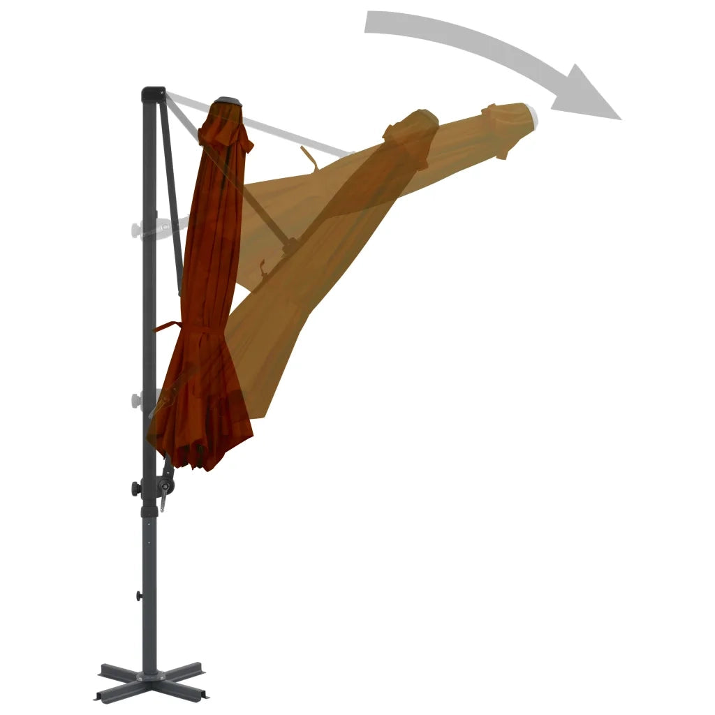 Ombrellone a Sbalzo con Palo in Alluminio 300 cm Antracite 312307