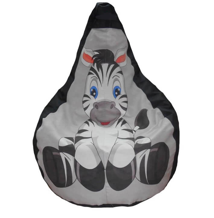 Poltrona a Sacco Pouf in Poliestere Design Zebra Avalli