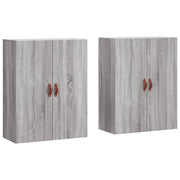 Armadietto a Muro | Mobili a Parete 2 pz Grigio Sonoma 69,5x34x90 cm