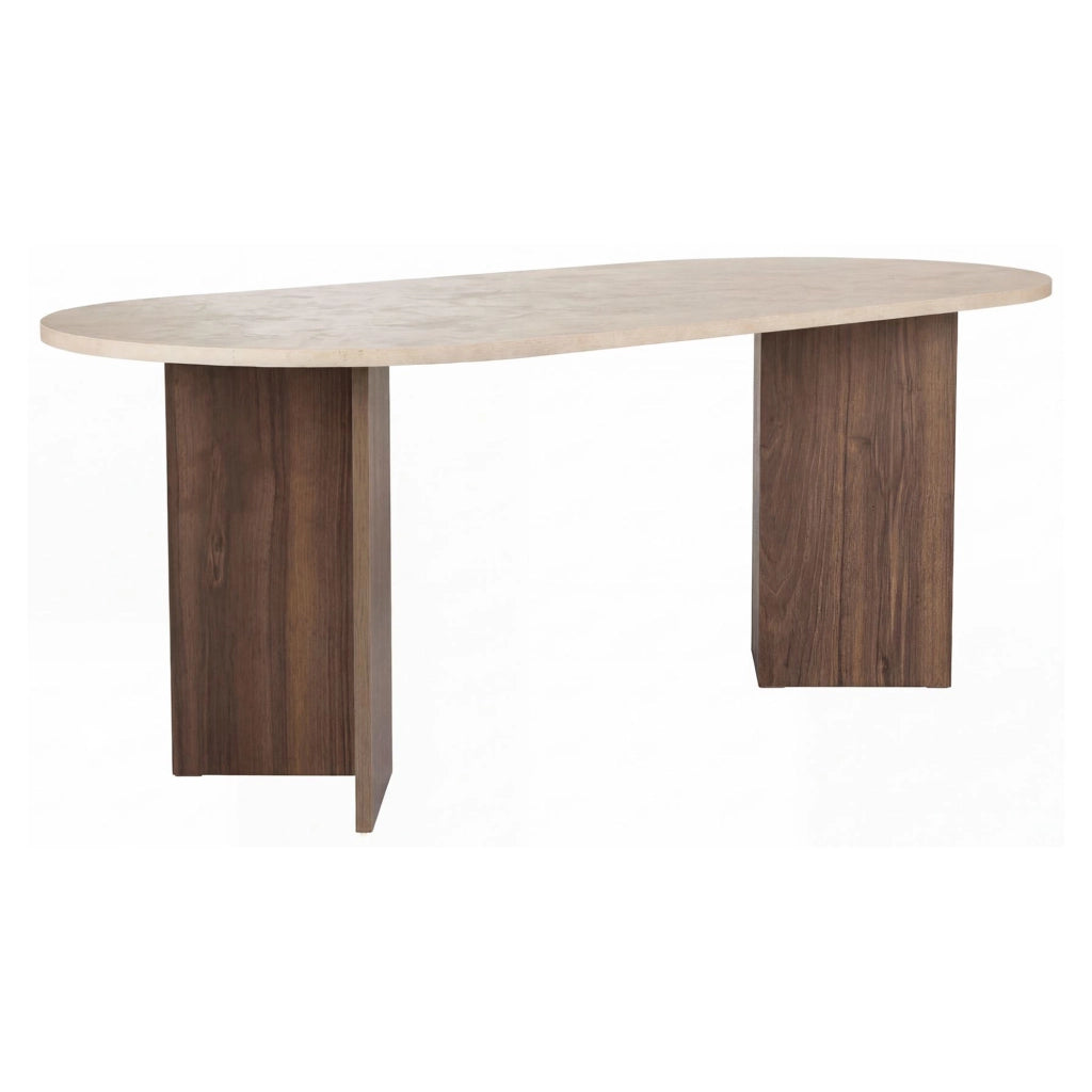 Nofalota, Tavolo Fisso 6 Posti, 200x90x75h cm Beige Marmo