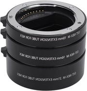 Set di Macro Obiettivi a Focale Fissa con Focali 10mm+16mm+21mm, Anello di Adattamento in Metallo, Montaggio E con Focale Auto Focus