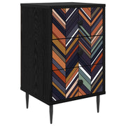 Armadio da Notte OMMEN Rovere Nero 36 x 33 x 61 cm 8007329