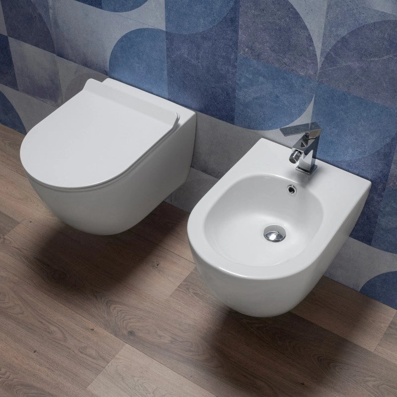 Sanitari Sospesi Moderni Rimless Sedile con Chiusura Rallentata|